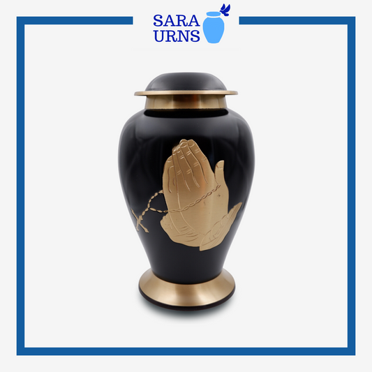 Sincere Prayer Brass Metal Urn