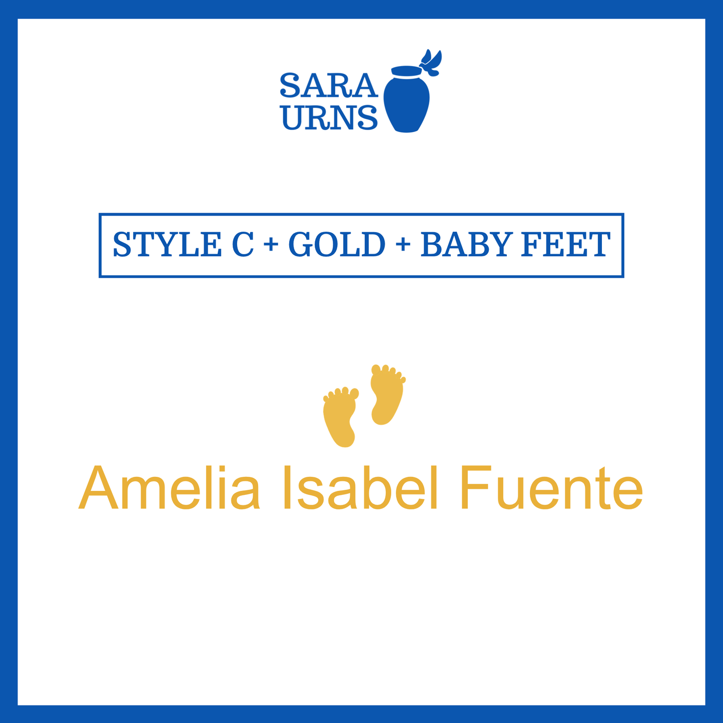 Customized Name Decal for Baby Urns