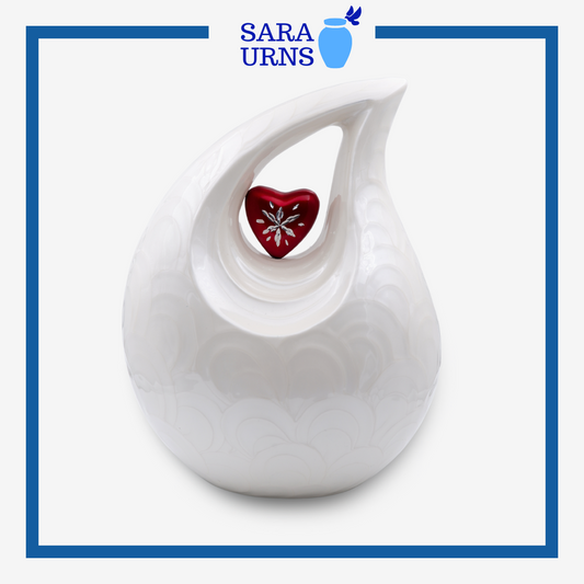 Heart & Soul Teardrop Aluminum Metal Urn