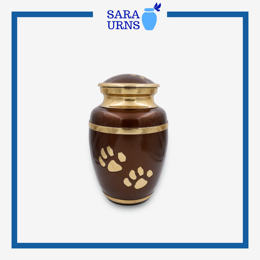 A Pet's Life Paw Aluminum Metal Pet Urn