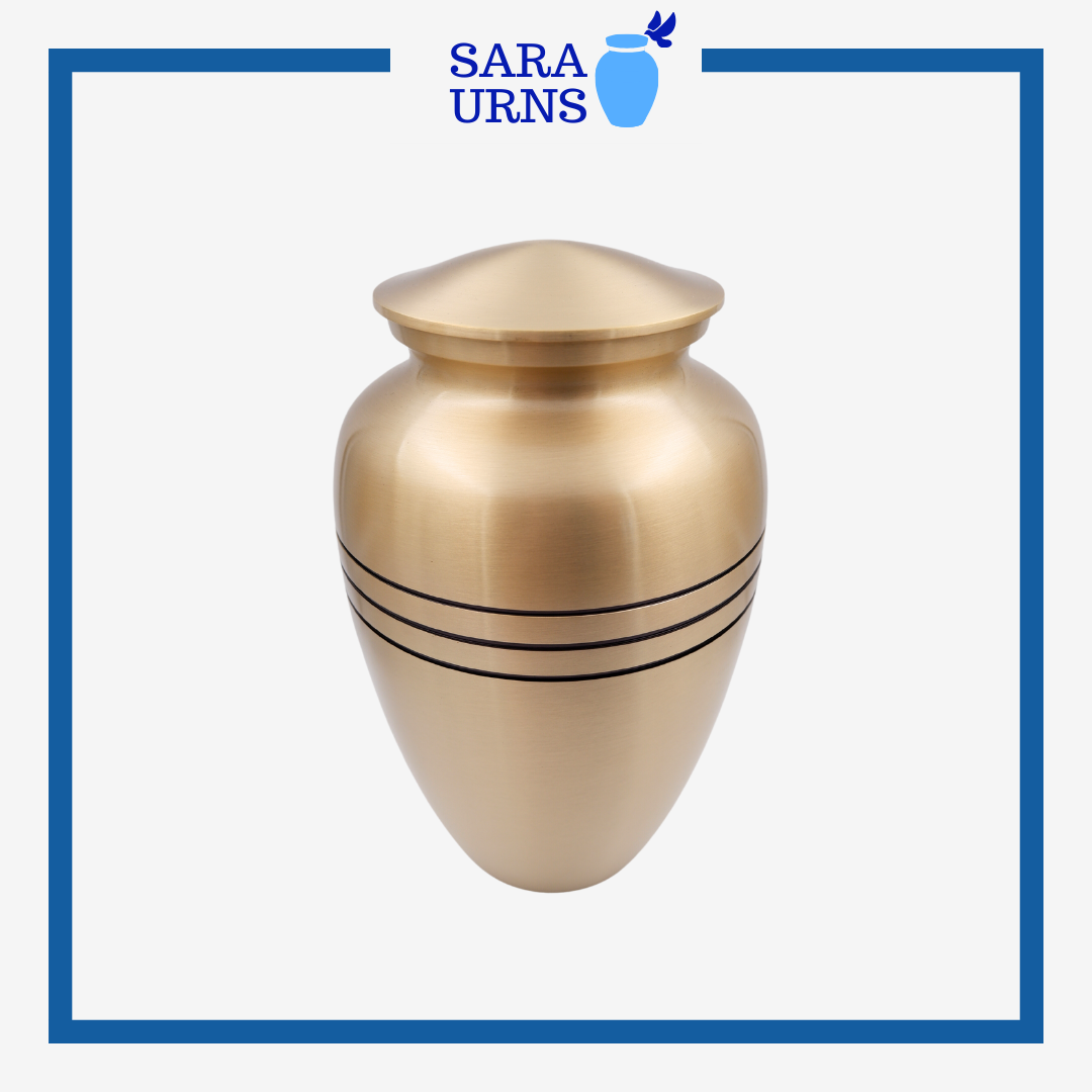 Gold Majestic Brass Metal Urn