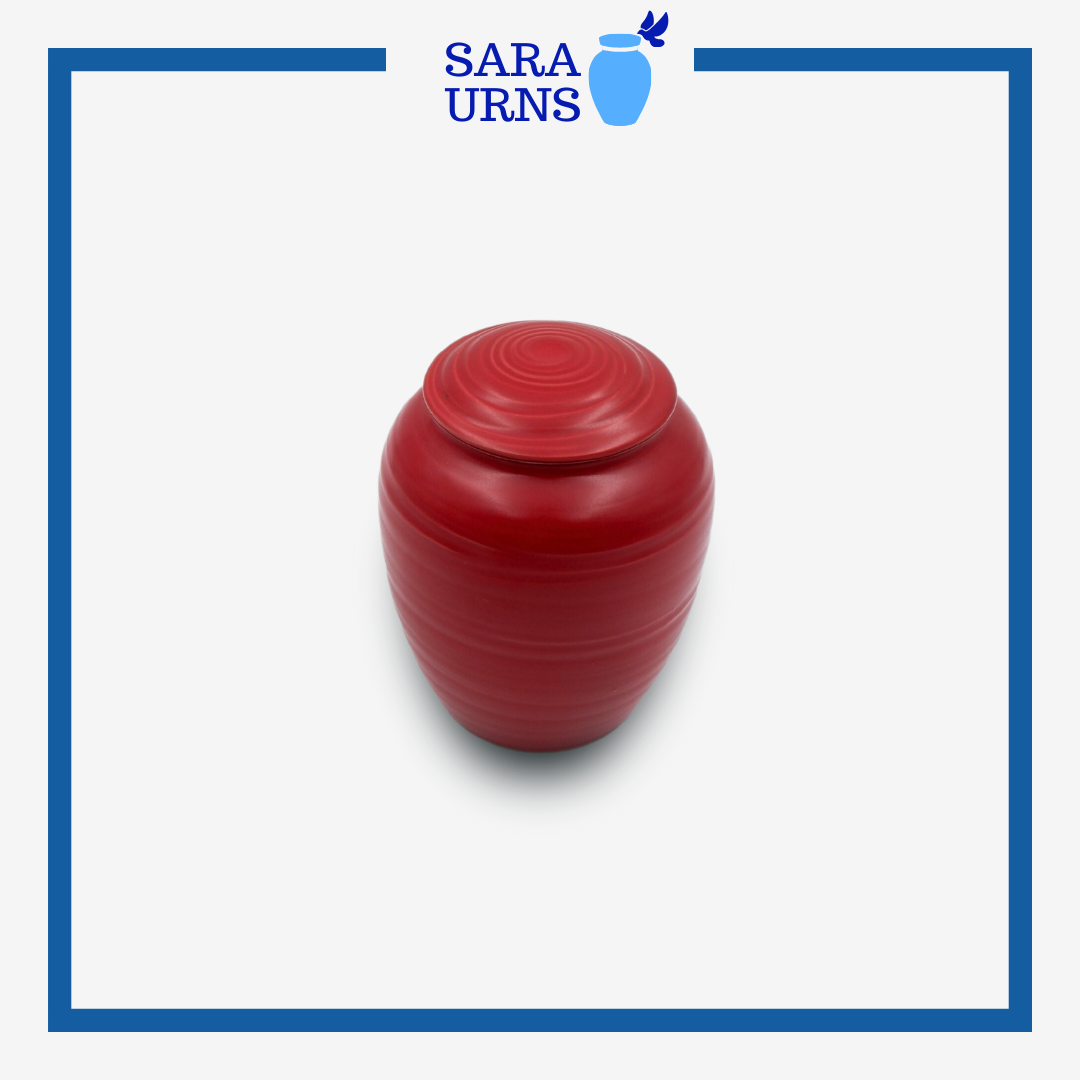 Red Nihon Ceramic Keepsake Urn