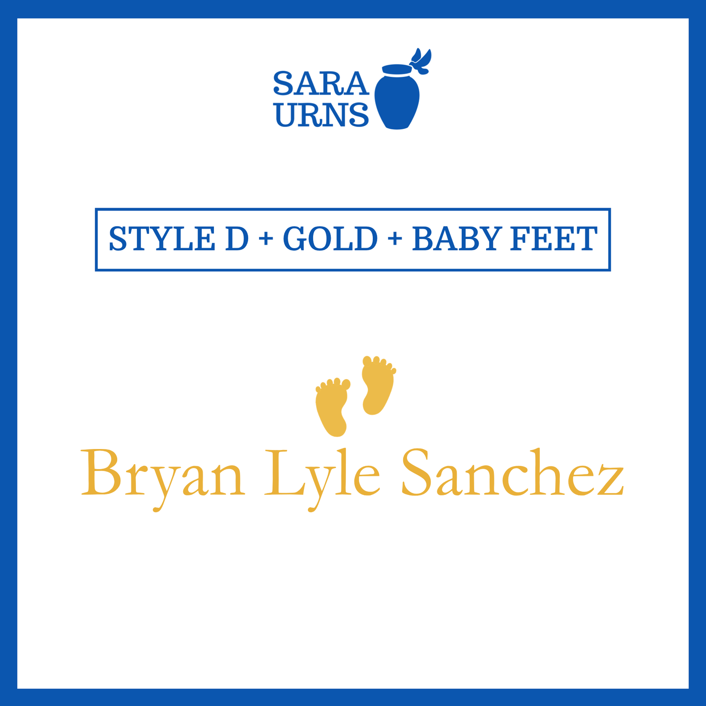 Customized Name Decal for Baby Urns