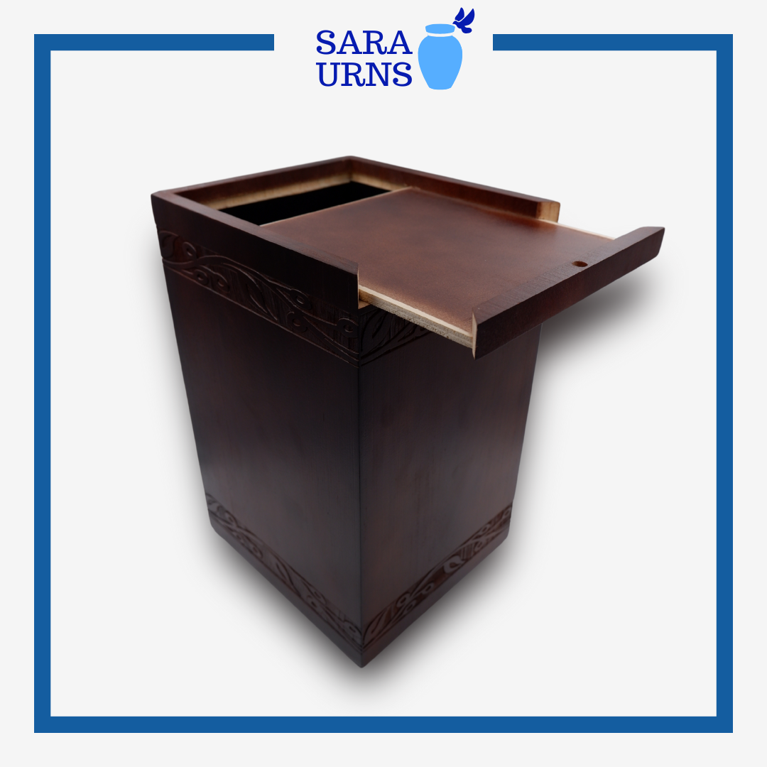 Tree of Life Wood Urn (Safe for Travel)