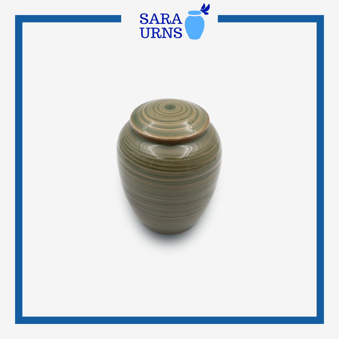 Green Nihon Ceramic Keepsake Urn