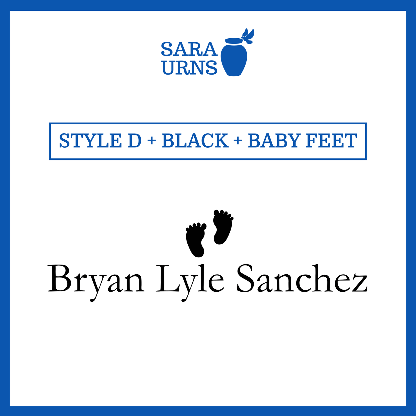 Customized Name Decal for Baby Urns