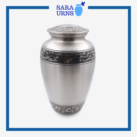 Silver Refuge Brass Metal Urn