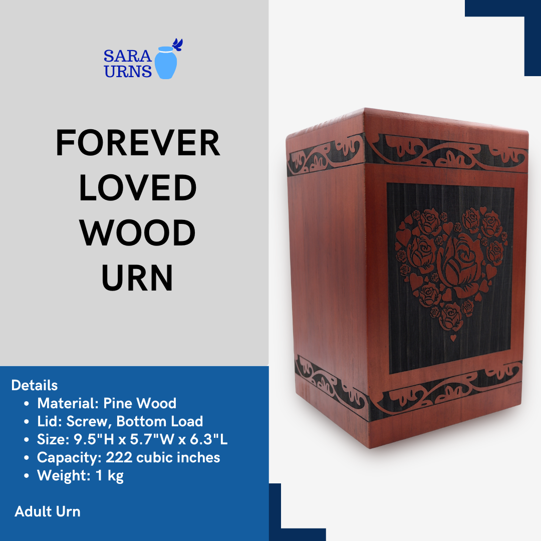 Forever Loved Wood Urn (Safe for Travel)